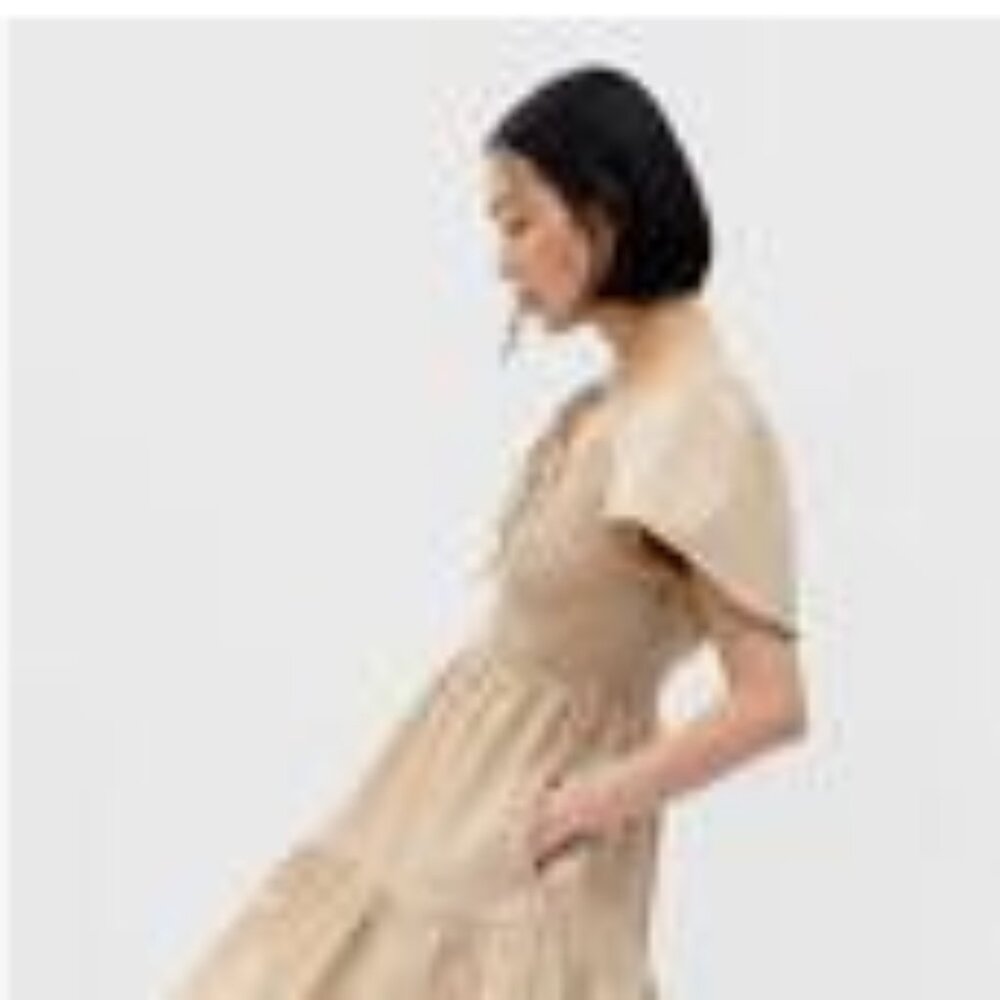 GAP Flutter Sleeve Smocked Mini Dress